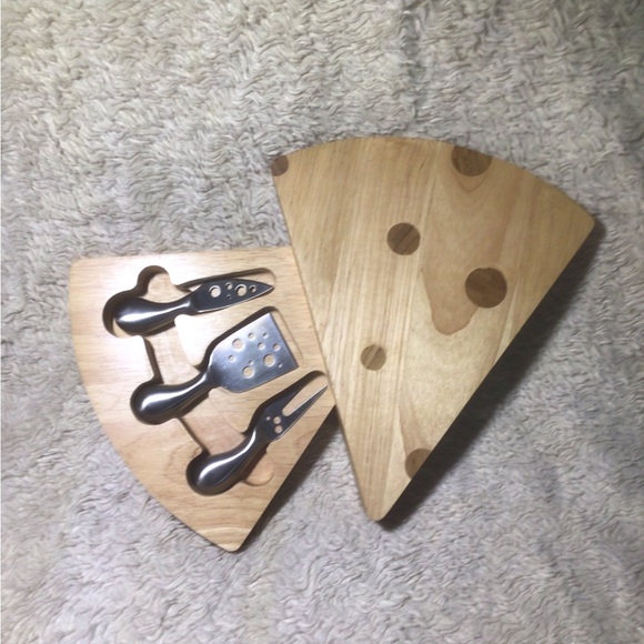 Legacy wood cheese board cutting set Swiss wedge cheeseboard set charcuterie - Picture 1 of 7